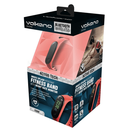 Volkano Active Tech Core Series Water Resistance Fitness Band Red VK-5065-RD