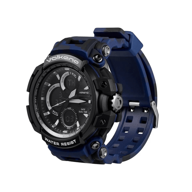 Volkano Routine Series Sports Camo Watch Blue VK-5201-BLCM