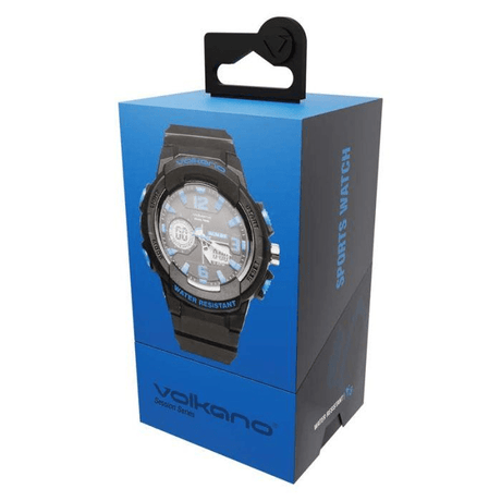 Volkano Session Series Sports Watch Black and Blue VK-5202-BKBL