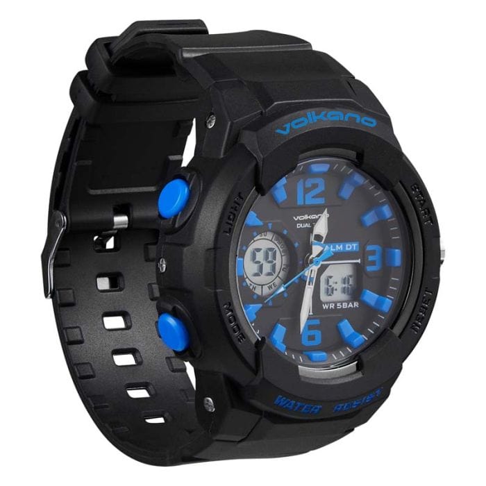 Volkano Session Series Sports Watch Black and Blue VK-5202-BKBL