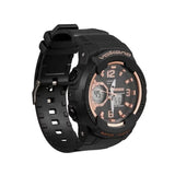 Volkano Session Series Sports Watch Black and Rose Gold VK-5202-BKRG