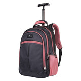 Volkano Orthopaedic Trolley Notebook Backpack Grey Pink VK-7094-DGRPK