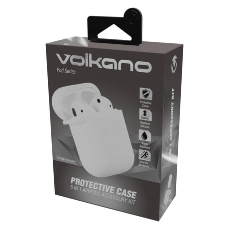 Volkano Pods Series 5-in-1 Accessory Kit Air Pods White VK-7099-WT