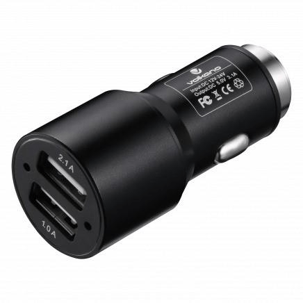 Volkano Shift Series 12W 2 USB-A Car Charger VK-8005-BK