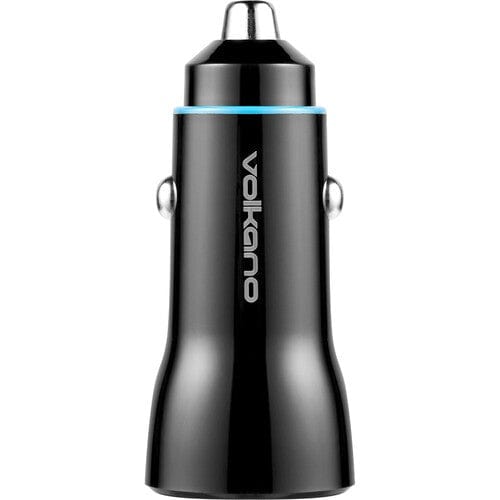 Volkano Cruise Series Car Charger with P.D. and USB Q.C. VK-8049-BK