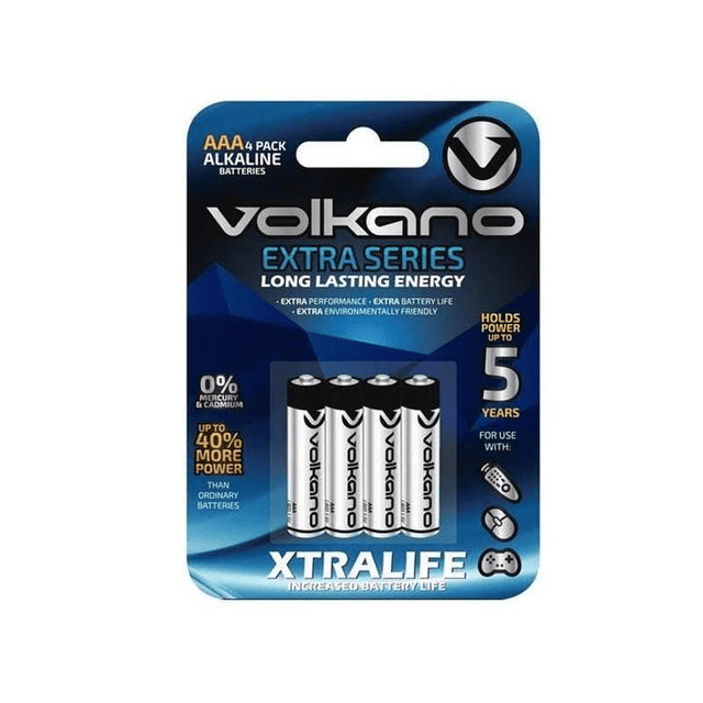 Volkano Extra Series Alkaline AAA Batteries 4-pack VK-8101-BL