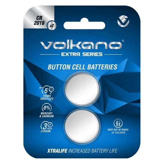 Volkano Extra Series CR2016 Batteries 2-pack VK-8105-SL