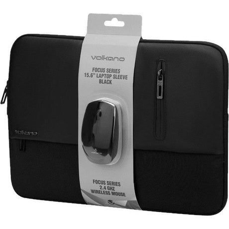 Volkano Focus Series 15.6-inch Notebook Sleeve and Wireless Mouse VK-9195-BK