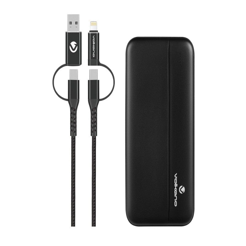 Volkano 20000mAh Powerbank with 4-in-1 Cable Black VK-BUN-10