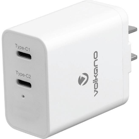 Volkano On-the-Go USB plus Type-C Wall Charger VK-PDQ005-BK