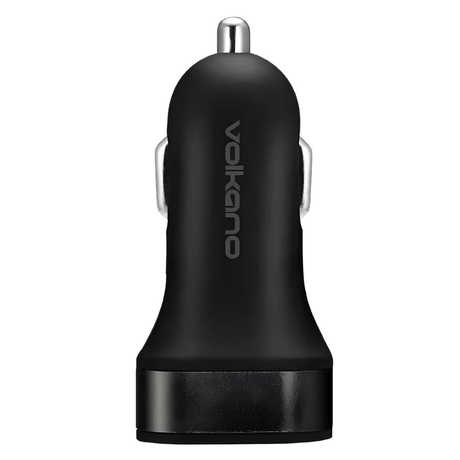 Volkano On-the-Go 12W Dual USB Car Charger VK-PDQ205-BK