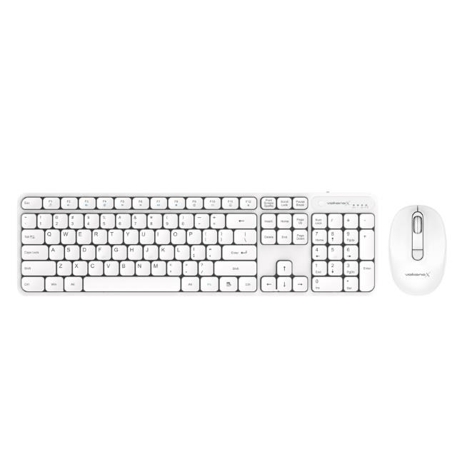 VolkanoX Garnet Series Wireless Keyboard and Mouse Combo White VKX-20008-WT