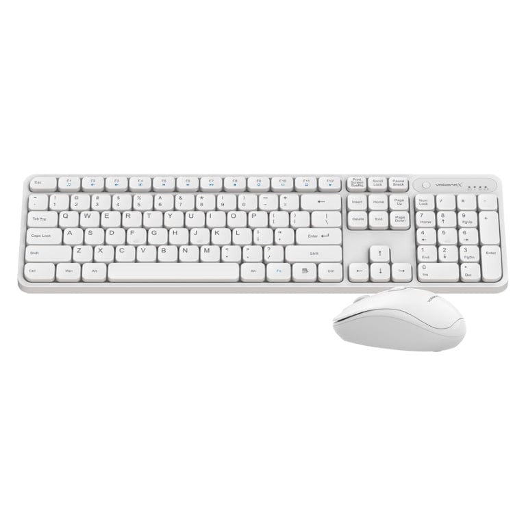 VolkanoX Garnet Series Wireless Keyboard and Mouse Combo White VKX-20008-WT