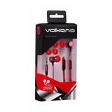 Volkano Metallic Series Earphones with Mic Red VMS201-R