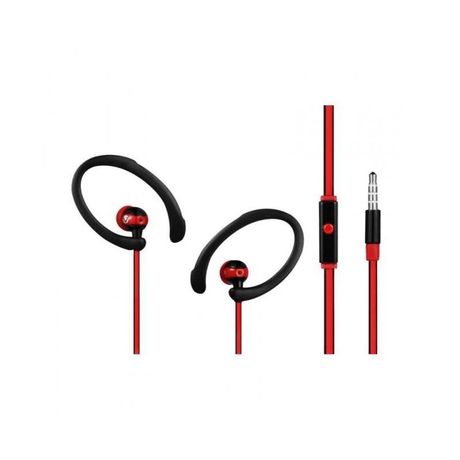 Volkano High Performance Sports Earphones - Red VS203BKR