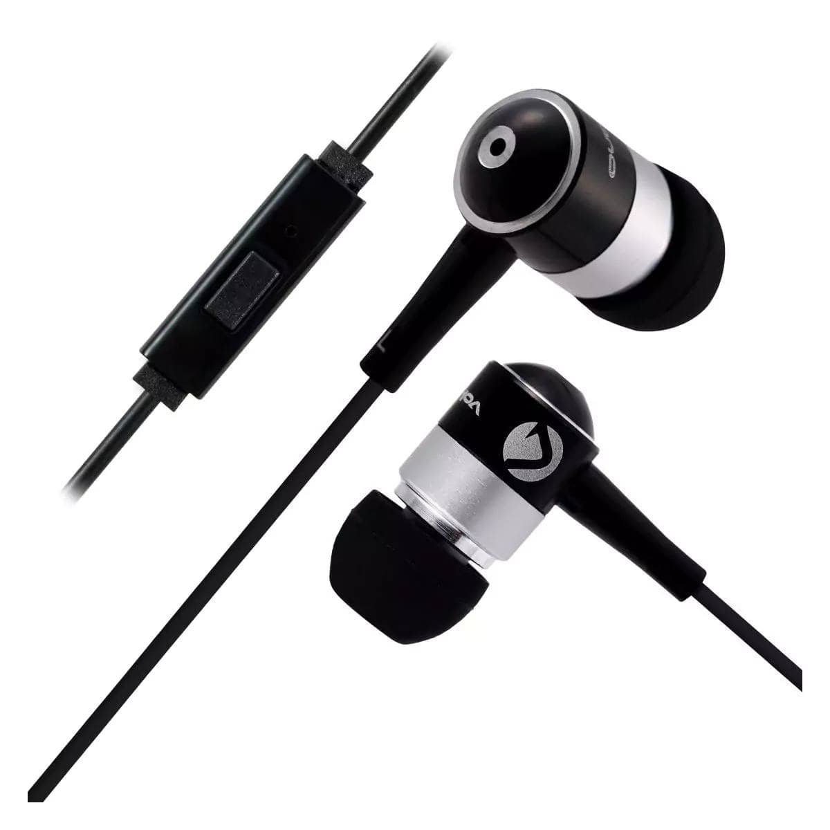 Volkano Stannic Series Earphones with Mic Black VSN202-BLK(V2)