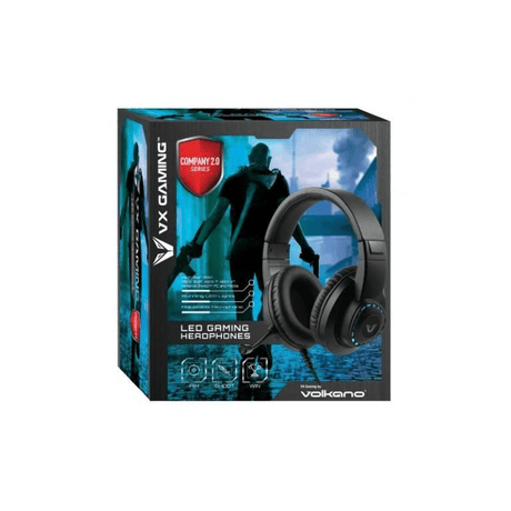 Volkano VX Gaming 2.0 Series LED Gaming Headsets Black VX-168-BK