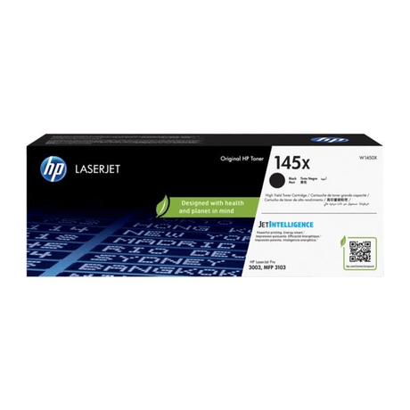 HP 145X High Yield Black Toner Cartridge 3,800 Pages Original W1450X Single-pack