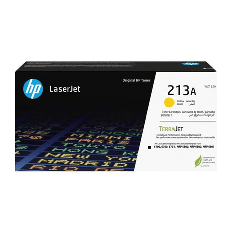 HP 213A LaserJet Yellow Toner Cartridge 3,000 pages Original W2132A Single-pack