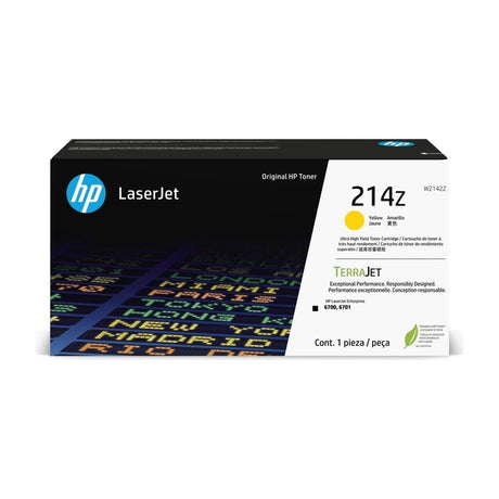 HP 214Z Yellow LaserJet Ultra High Yield Toner Cartridge 26,000 Original W2142Z Single-pack