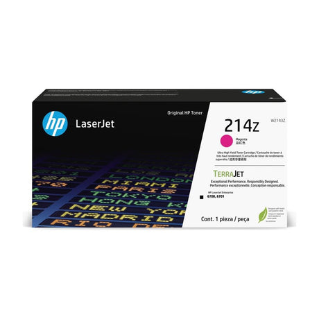 HP 214Z Magenta LaserJet Ultra High Yield Toner Cartridge 26,000 Original W2143Z Single-pack