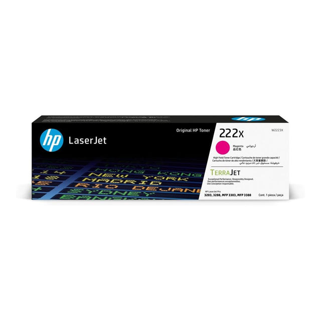 HP 222X High Yield Magenta Toner Cartridge 2,500 Pages Original W2223X Single-pack