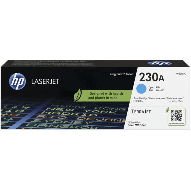 HP 230A LaserJet Cyan Toner Cartridge 1800 Pages Original W2301A Single-pack