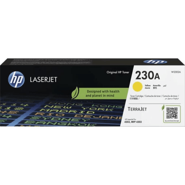 HP 230A LaserJet Yellow Toner Cartridge 1800 Pages Original W2302A Single-pack