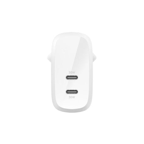 Belkin BoostCharge Pro 60W Dual-port USB Type-C with PPS Wall Charger White WCB010VFWH