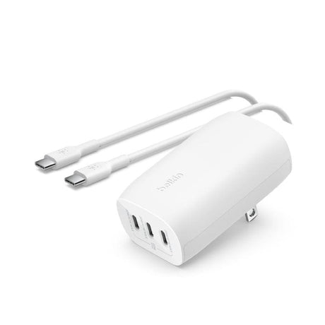 Belkin 3-in-1 67W Type-C Wall Charger with Type-C Male to Male Cable 2m WCC002vf2MWH-B6