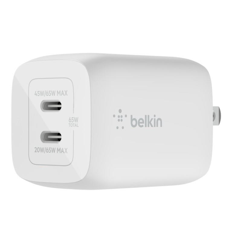 Belkin 65W Dual Type-C GaN Wall Charger WCH013dqWH