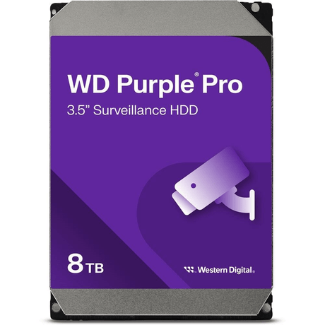 Western Digital Surveillance 3.5-inch 8TB SATA Internal Hard Drive WD8002PURP