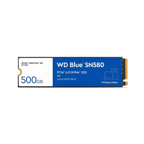 WD Blue SN580 500GB M.2 PCI Express 4.0 TLC NVMe Internal SSD WDS500G3B0E