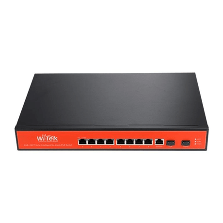 Wi-Tek 8-port GbE PoE Managed Solar Network Switch with 2x SFP Ports WI-PMS310GF-UPS+ V2