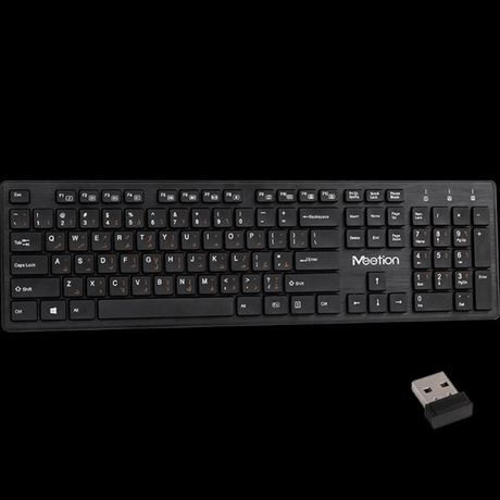 Meetion K841 USB Ultra-thin Chocolate Wireless Keyboard - Black WK841