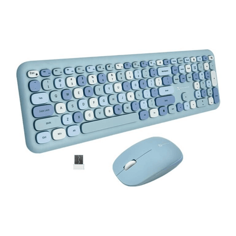 X9 Performance Wireless Keyboard and Mouse Combo Light Blue X9RFCOLORCBLB