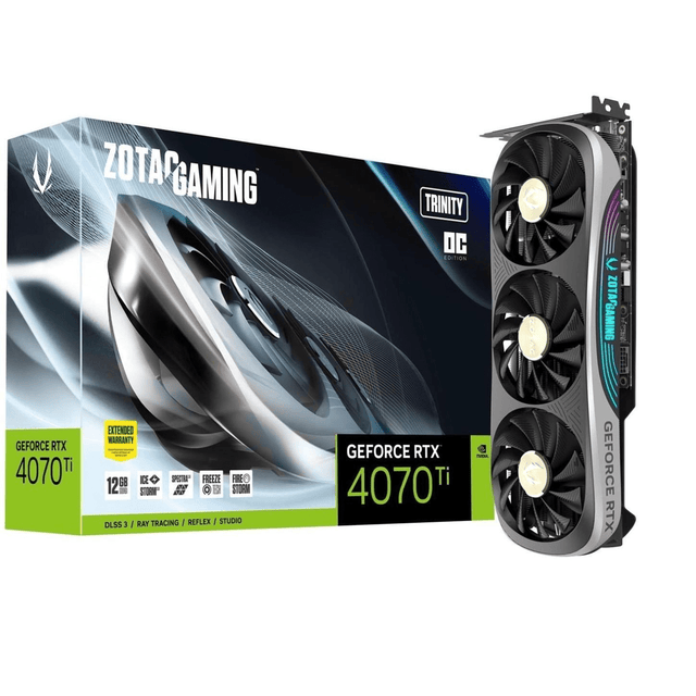 Zotac Nvidia GeForce RTX 4070 Ti Trinity OC 12GB GDDR6X Graphics Card ZT-D40710J-10P