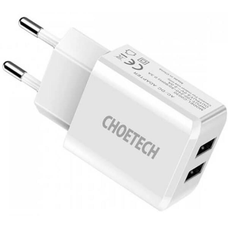 Choetech 10W Dual Port EU Wall Charger 01.01.02.XX-C0030EU-WH