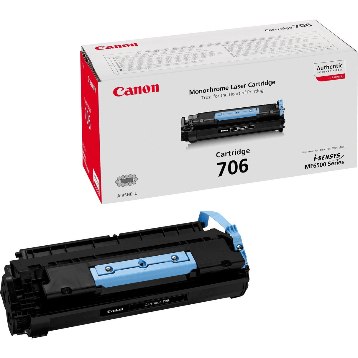 Canon 706 Black Toner Cartridge 5,000 Pages Original 0264B002 Single-pack