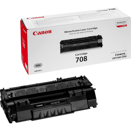 Canon 708 Black Toner Cartridge 2,500 Pages Original 0266B002 Single-pack