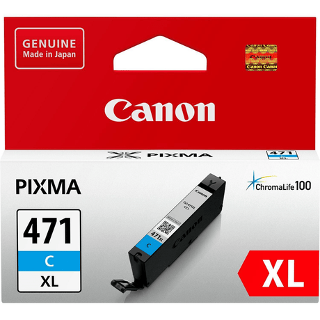 Canon CLI-471XL Cyan High Yield Printer Ink Cartridge Original 0347C001 Single-pack