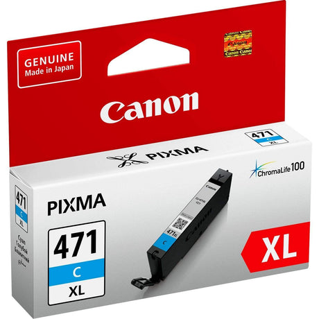 Canon CLI-471XL Cyan High Yield Printer Ink Cartridge Original 0347C001 Single-pack