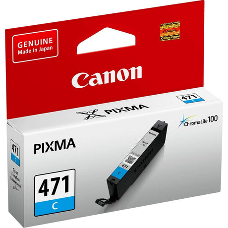 Canon CLI-471 Cyan Printer Ink Cartridge Original 0401C001 Single-pack