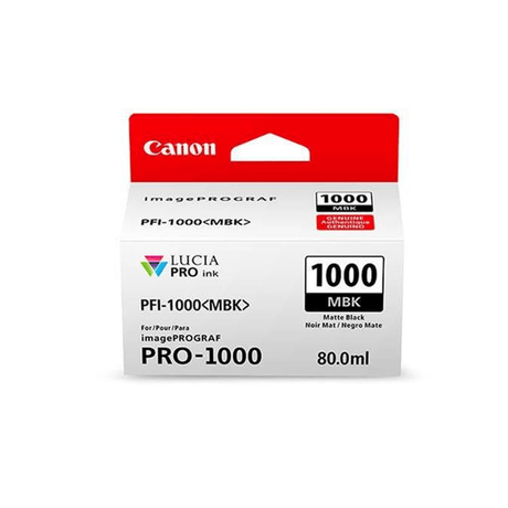 Canon PFI-1000 Matte Black Printer Ink Cartridge Original 0545C001 Single-pack