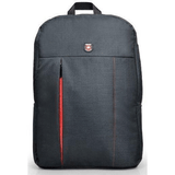 Port Designs Portland Backpack Black and Red Linen and Polyester 105330