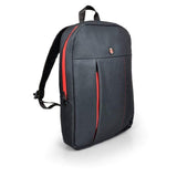 Port Designs Portland Backpack Black and Red Linen and Polyester 105330