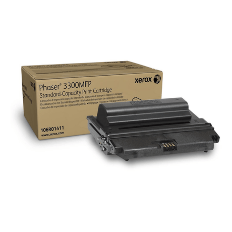 Xerox Phaser 3300MFP Black Toner Cartridge 4,000 Pages Original 106R01411 Single-pack