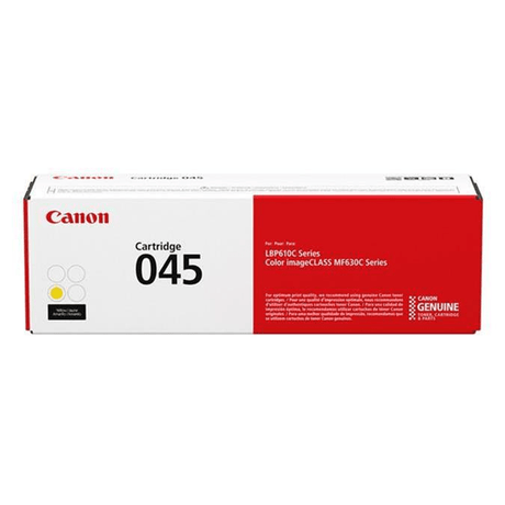 Canon 045 Yellow Toner Cartridge 1,300 Pages Original 1239C002 Single-pack