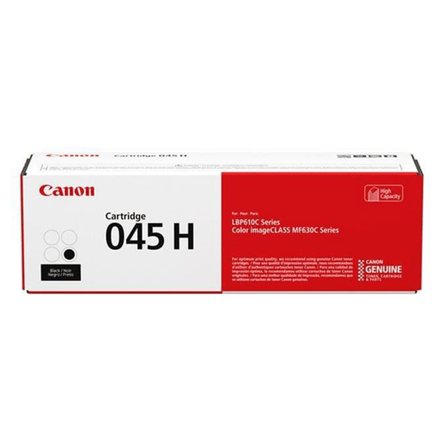 Canon 045H Black Toner Cartridge 2,800 Pages Original 1246C002 Single-pack