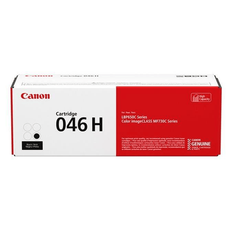 Canon 046H Black Toner Cartridge 6,300 Pages Original 1254C002 Single-pack